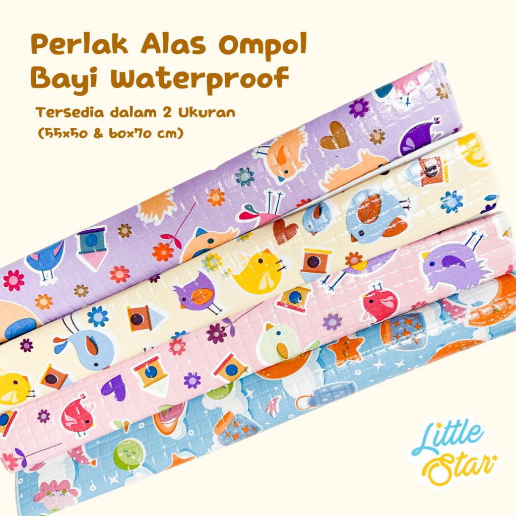 Perlak Bayi Waterproof Karet Anti Air Alas Ompol Baby Motif Karakter