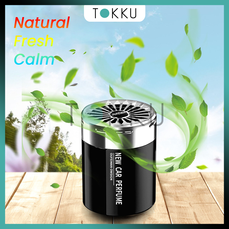 TOKKU Parfum Mobil Pengharum Mobil / Ruangan / Universal 140gram Botol Warna Hitam Awet Segar Model Terbaru