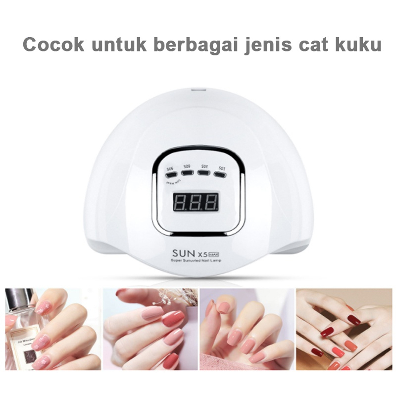 Bisa COD Alat Kecantikan Pengering Kutek Kuku UV LED Nail Dryer - SUN X5 X7 Plus pemanas gel 48W/120W/150W/180W untuk pengeringan gel kukuBisa