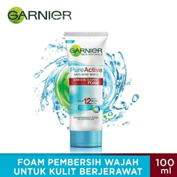 GARNIER FACIAL FOAM ACNE &amp; OIL FACIAL WASH SABUN CUCI MUKA 100ML