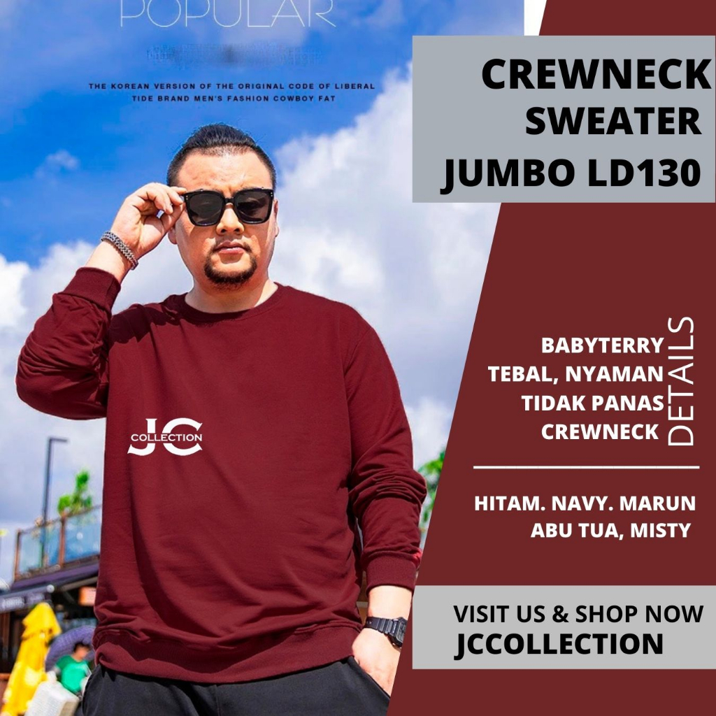 Sweater Polos Pria Leher O Jumbo LD 130 cm - Ottniel - JCCollections