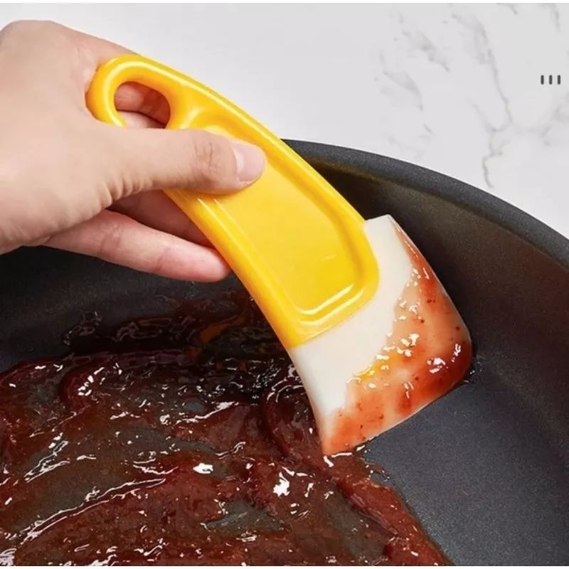 Spatula silicone spatula besar pembersih panci spatula pembersih piring besar spatula kuning gantung