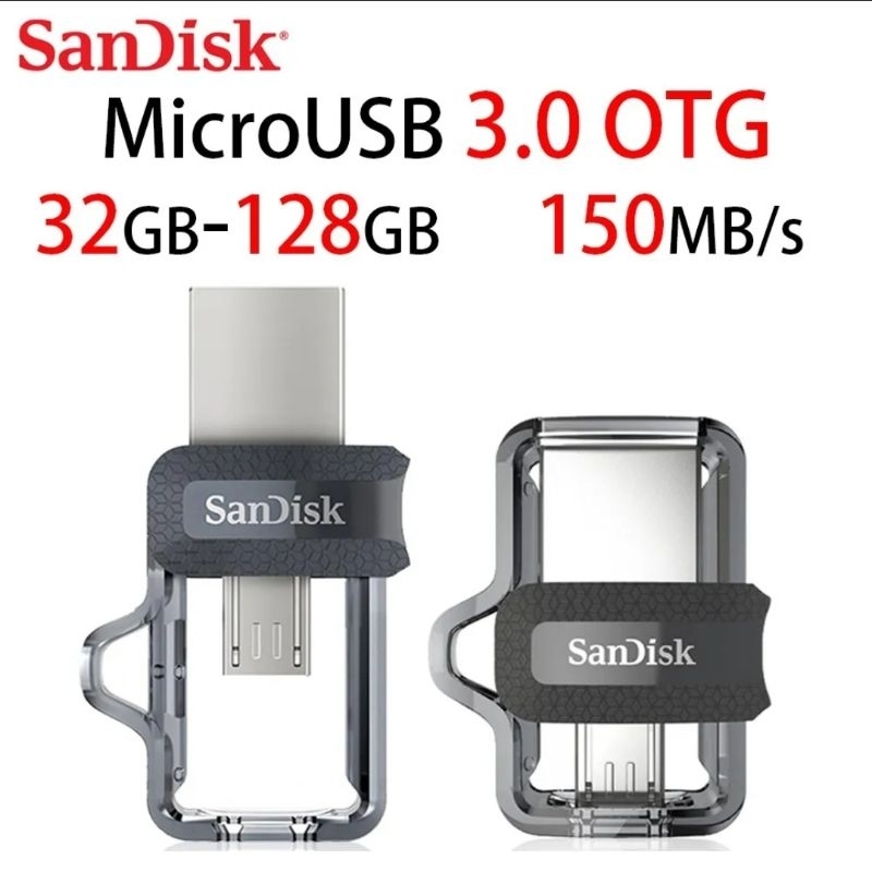 Sandisk Flashdisk Otg Micro 32gb 64gb 128gb 16gb M3.0- Usb Flashdisk Sandisk Dual Drive Usb Otg Micro M 3.0