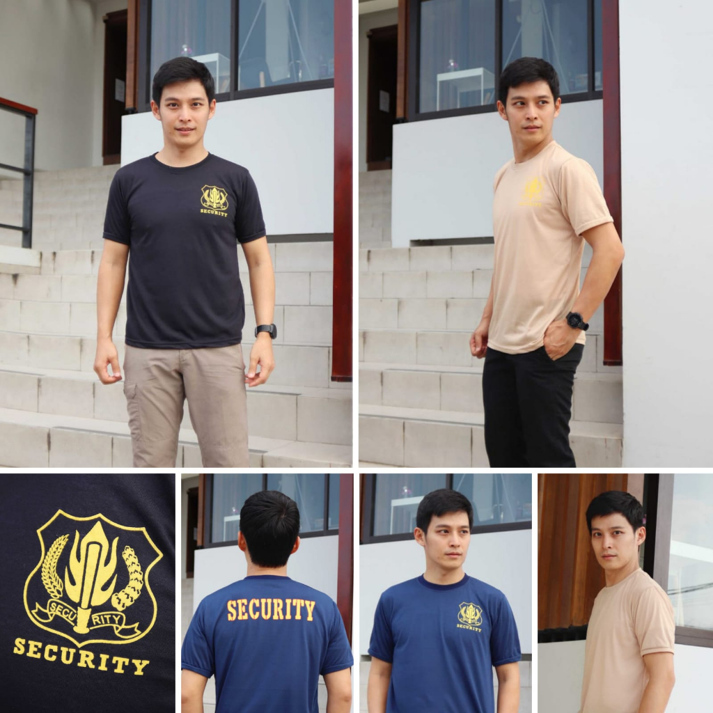 Kaos Security Satpam Baju dalaman Murah Coklat Polos Hitam Navy