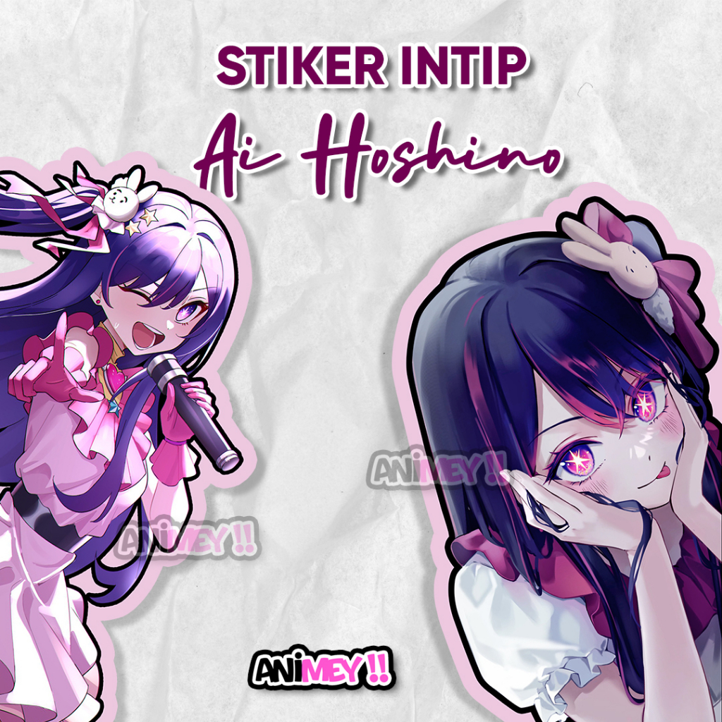 

Stiker Intip Samping Ai Hoshino / Sticker Anime Waterproof