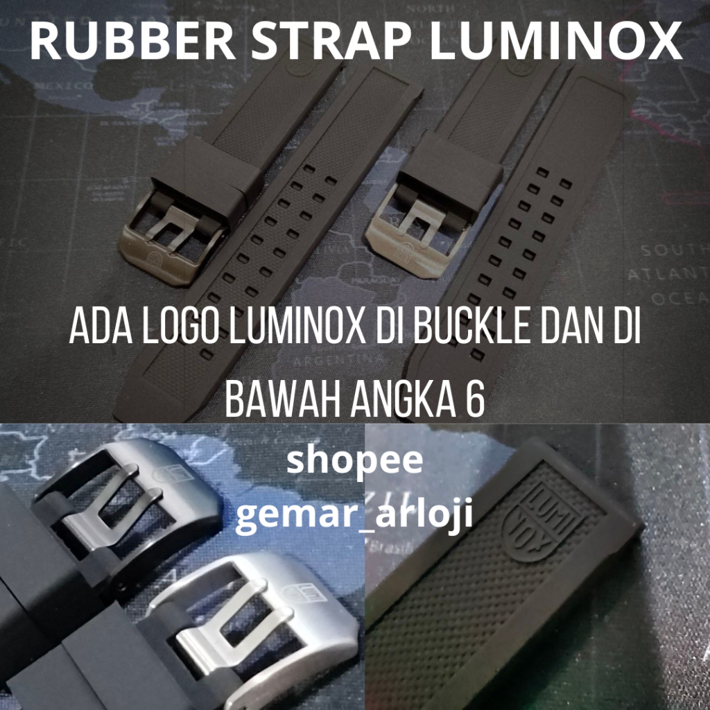 Tali Jam Rubber Strap Luminox 3050 3080 3150 8800