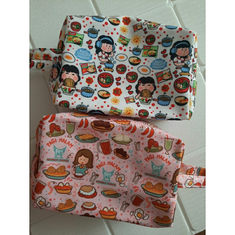 Pouch Besar Makeup Alat Tulis Canvas