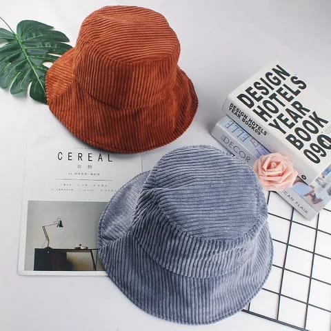 Topi Bucket Unisex Bahan Corduroy Import / Bucket Hat Dewasa Pria Wanita Dewasa Viral Premium Quality / Bisa Bayar Di Tempat