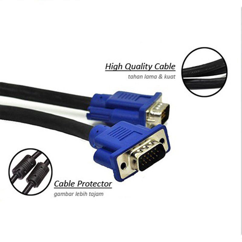 Kabel VGA Komputer Kabel Monitor Komputer ke PC