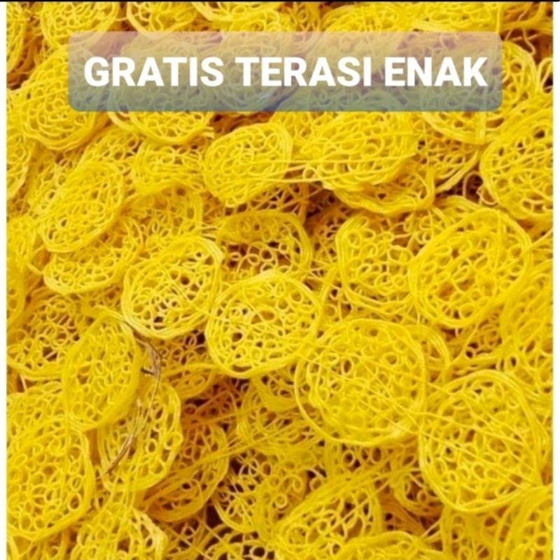

KERUPUK MIE KUNING MENTAH 1 kg ENAK GRATIS Terasi Khas Cirebon