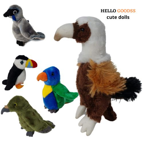 BONEKA ANEKA JENIS BURUNG PARROT/ELANG/KUTILANG CUTE UNIK-UKURAN XS (COCOK UNTUK MAINAN HADIAH ANAK)