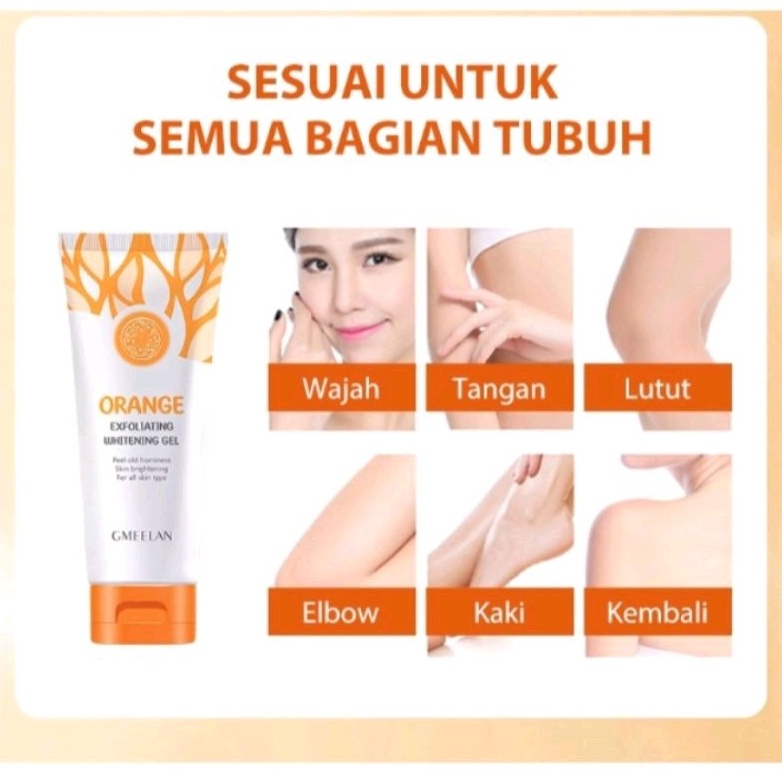 GMEELAN ORANGE EXFOLIATING GEL FACE MENGEKSFOLIASI WAJAH MEMBERSIHKAN KOMEDO / GMEELAN EXFOLIATING GEL