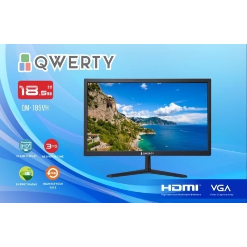 MONITOR LED QWERTY 19INCH HDMI + VGA