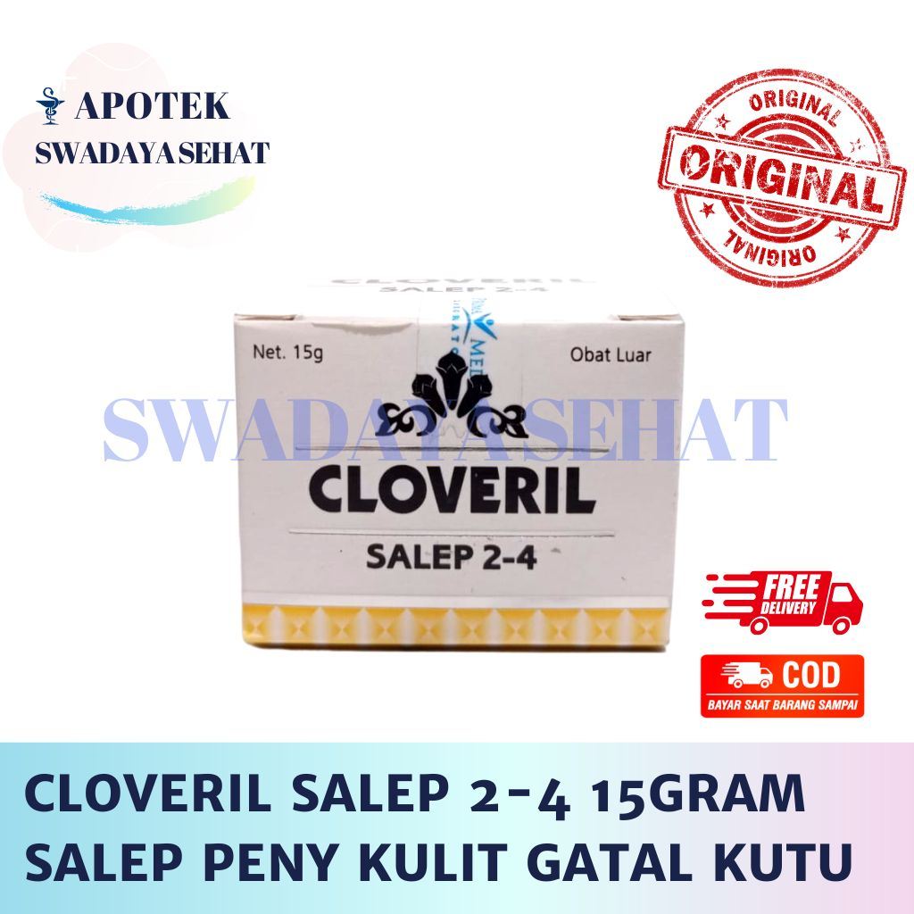 CLOVERIL SALEP 2-4 15Gram - Krim Kulit Gatal Kutu Scabies Nanah Kudis 24