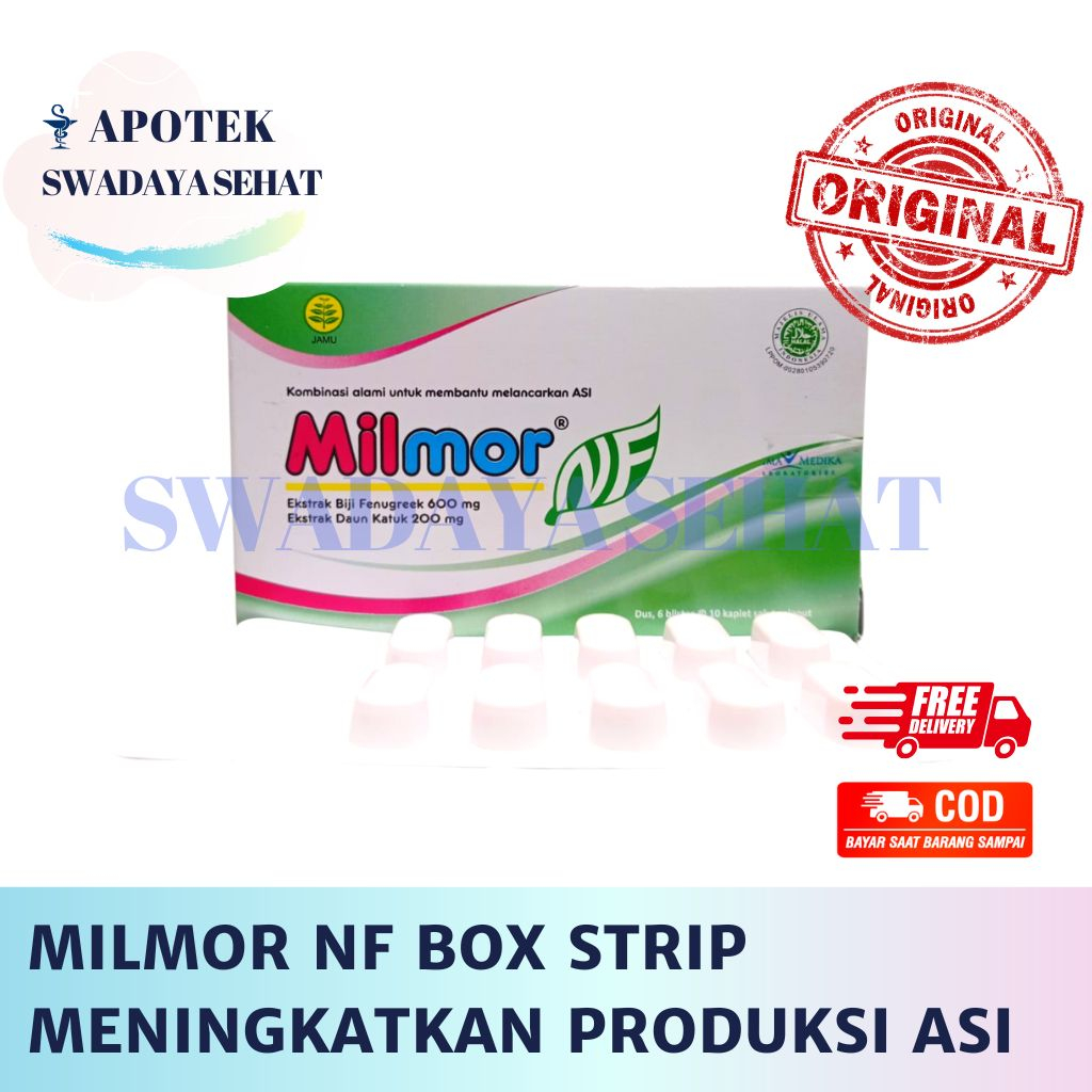 MILMOR NF BOX STRIP - Pelancar ASI Suplemen Meningkatkan Produksi ASI Ibu Menyusui Busui