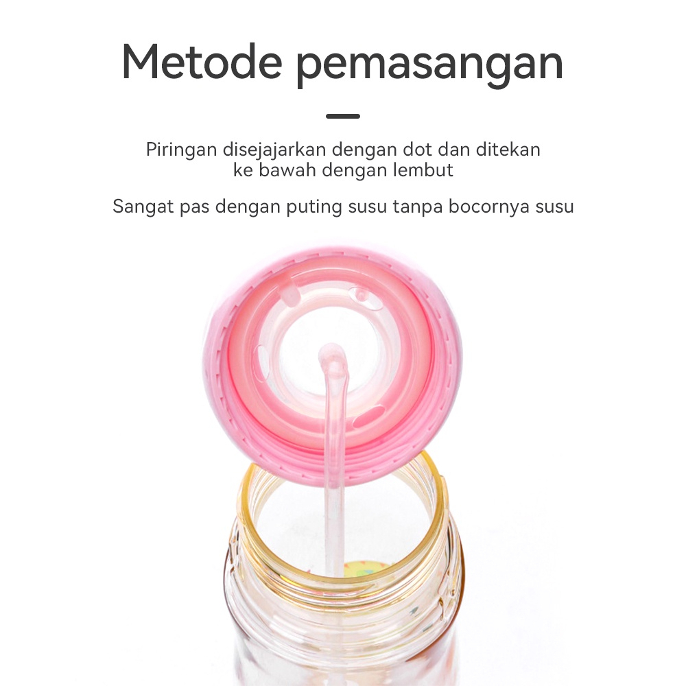 Pengganti Dot Sedotan Straw Cup Pengganti Nipple Botol Wide Neck Slim Neck