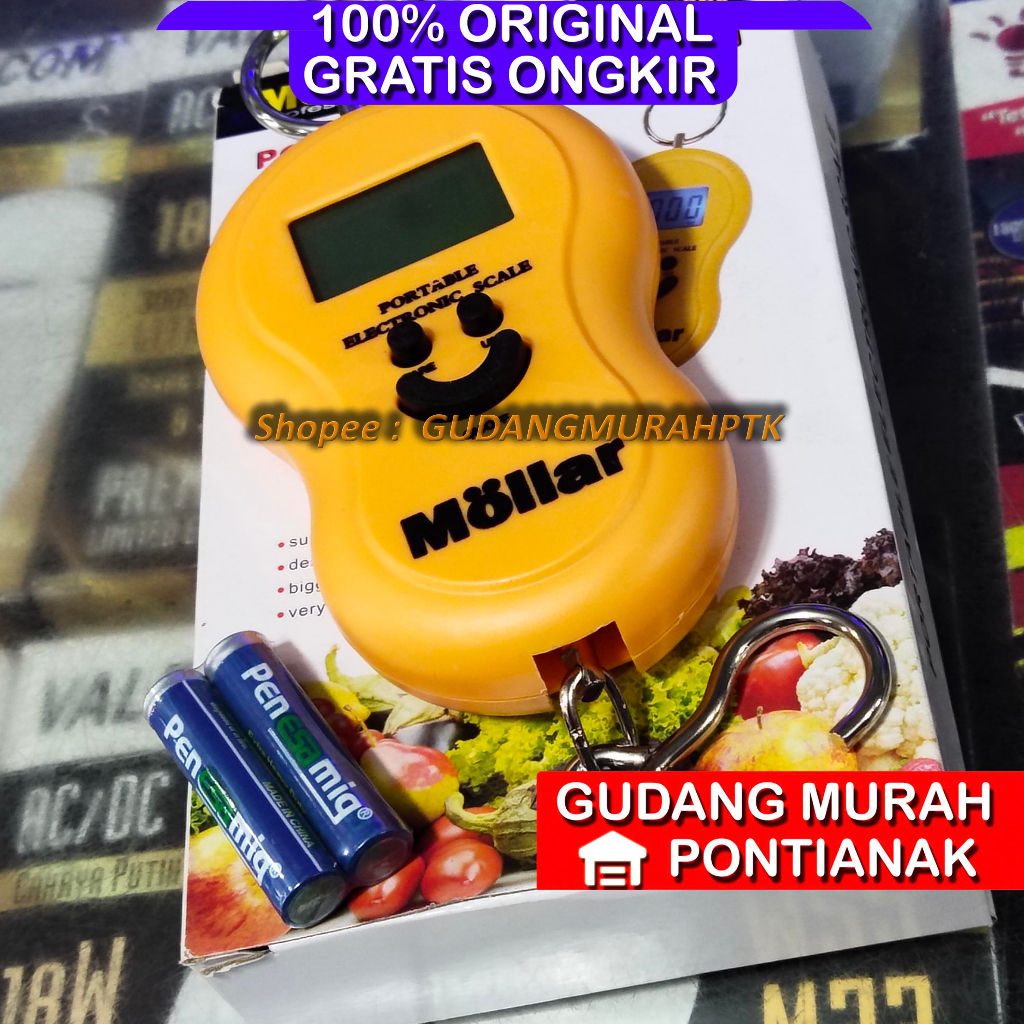 TIMBANGAN GANTUNG MOLLAR 50KG KUALITAS ATAS bukan timbangan murahan TIMBANGAN KOPER GANTUNG DIGITAL SCALE PORTABLE 50kg 50 kg MOLLAR