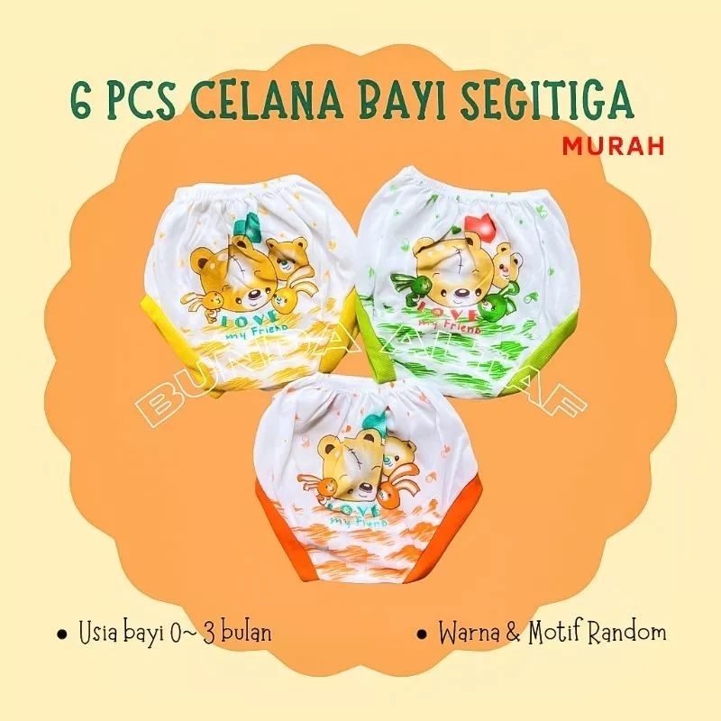 6 pcs Celana Bayi Murah Pakaian Bayi Baru Lahir