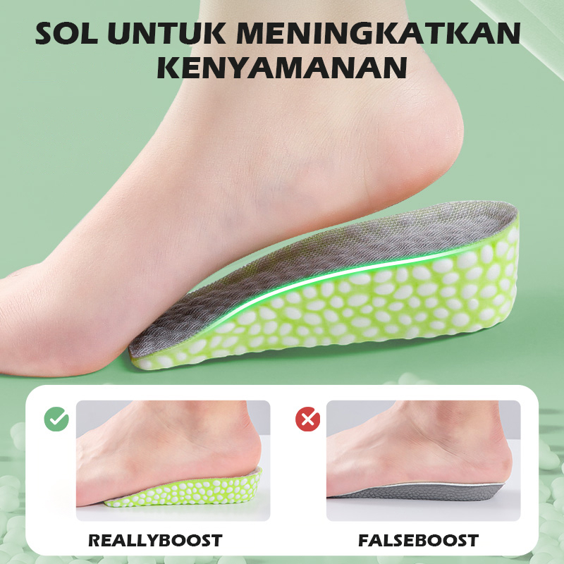 Insole Sepatu Komin Boost Sol Sepatu Super Lembut Pria Dan Wanita Ketebalan 1.5cm 3.5cm Sol Kanvas Sol Olahraga Sol Papan