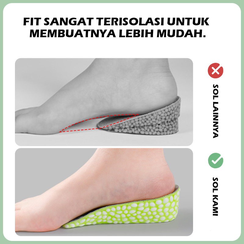 Insole Sepatu Komin Boost Sol Sepatu Super Lembut Pria Dan Wanita Ketebalan 1.5cm 3.5cm Sol Kanvas Sol Olahraga Sol Papan