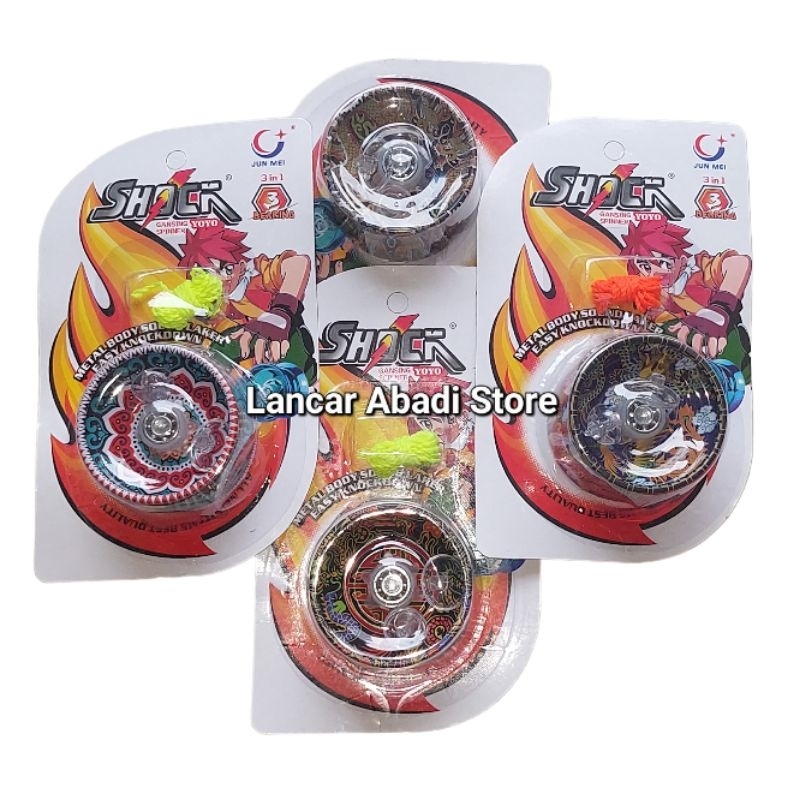 Yoyo shock / yoyo besi batik naga 3 bearing 3in1