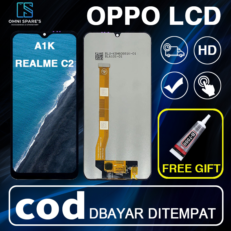 【original】LCD OPPO A1K/REALME C2/ ORIGINAL FULLSET TOUCHSCREEN ASLI LAYAR HP COPOTAN