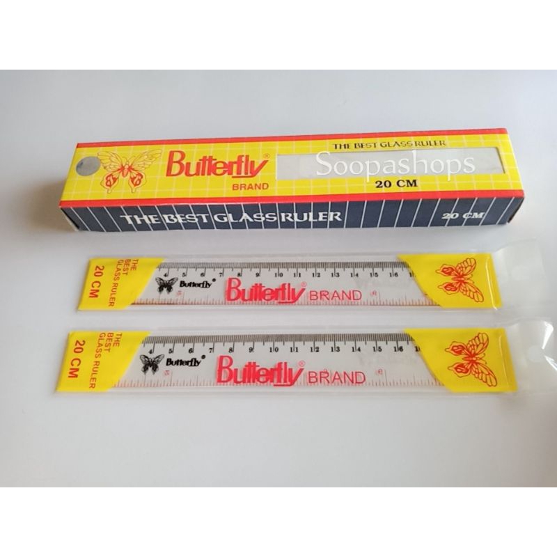 

Penggaris Butterfly Plastik Panjang 20 Cm