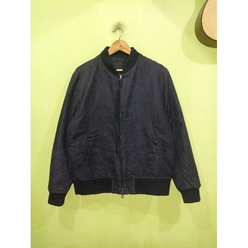 Jaket Bomber Uniqlo Faux Suede