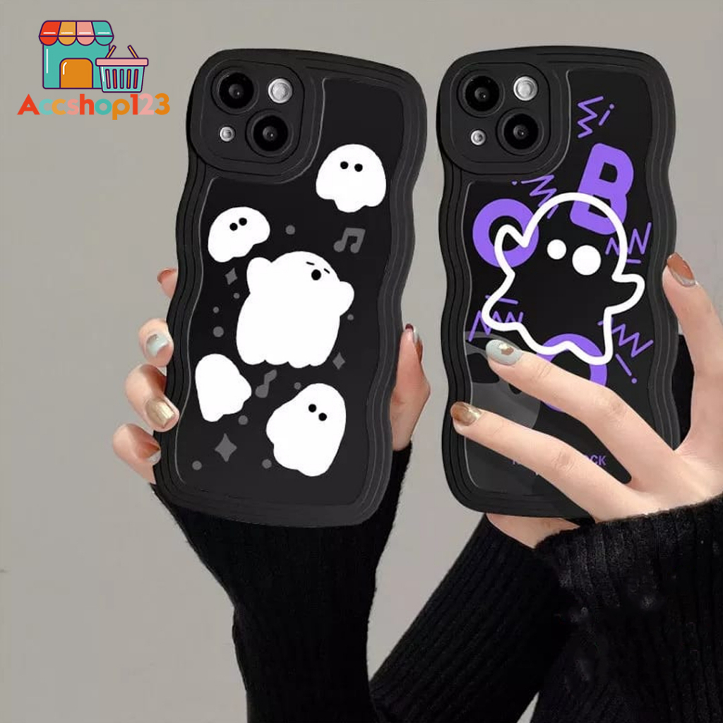 SS816 SS817 SOFTCASE MOTIF CUTE  GHOST UNTUK OPPO A18 A38 A58 A78 F11 F17 F19 RENO 4 4F 5 5F 6 7 7Z 