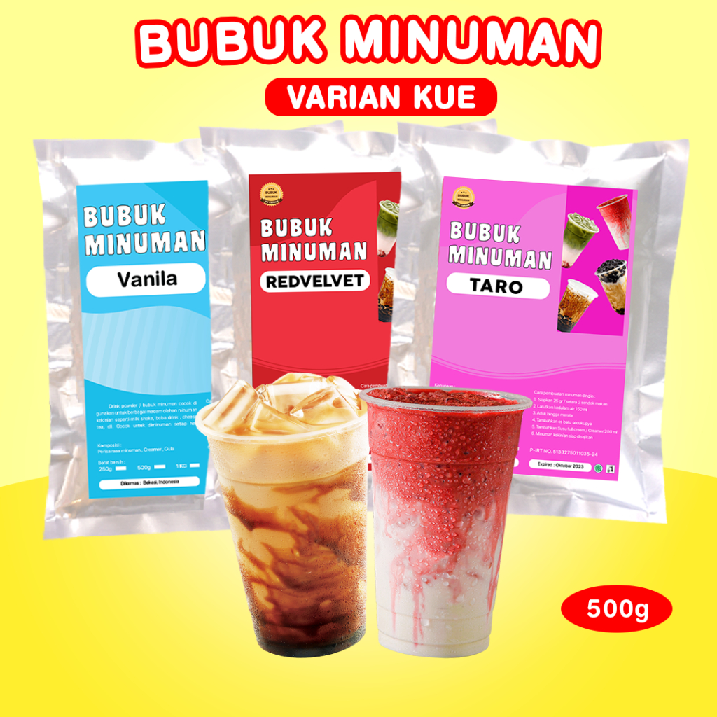 BUBUK MINUMAN RASA / BUBUK MINUMAN 250G / SERBUK MINUMAN 250G / BUBUK MINUMAN BOBA / BUBUK MINUMAN KEKINIAN 250G / SERBUK MINUMAN KEKINIAN