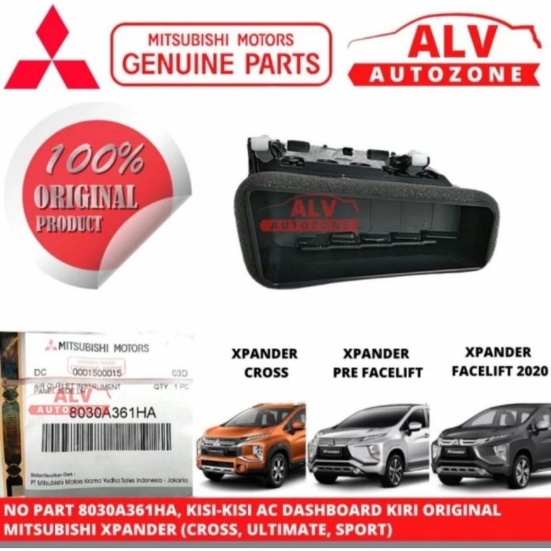 GRILL KISI KISI AC KIRI DASHBOARD ORIGINAL MITSUBISHI XPANDER (CROSS, ULTIMATE, SPORT)
