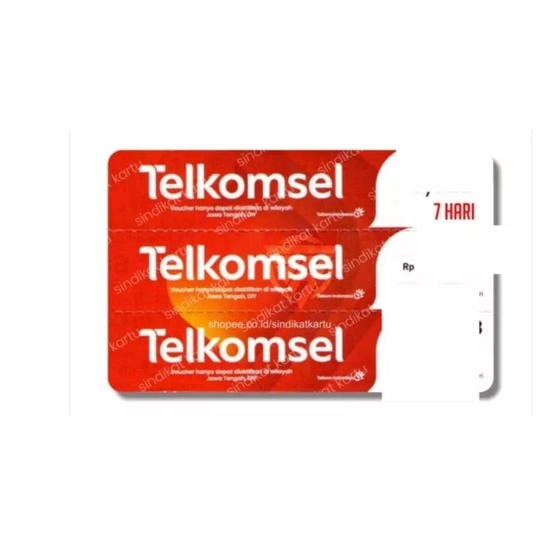 Voucher Telkomsel Kosong / Bahan / Zero / Blank JATENG & JOGJA
