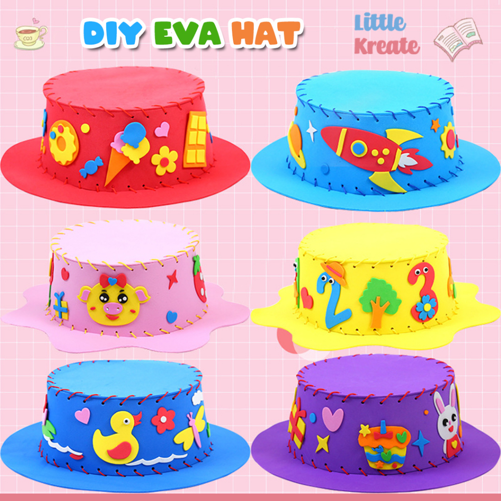 

Mainan Edukasi Prakarya Anak - DIY Eva Hat Topi