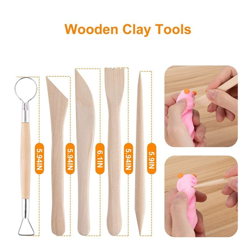 36pcs Alat Ukir Clay pottery tools Alat Ukir Tanah Liat Alat Ukir Clay Pottery Crafting Tools