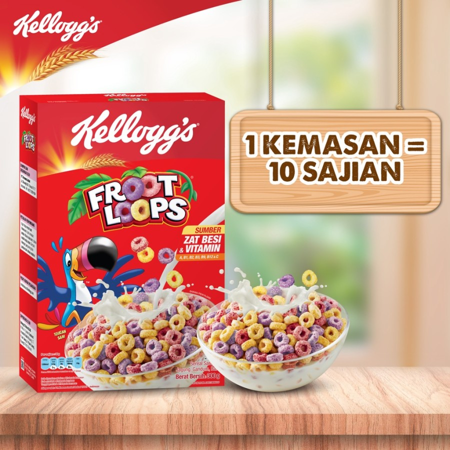 

[BUNDLE 3] Kelloggs Froot Loops Sereal 300g