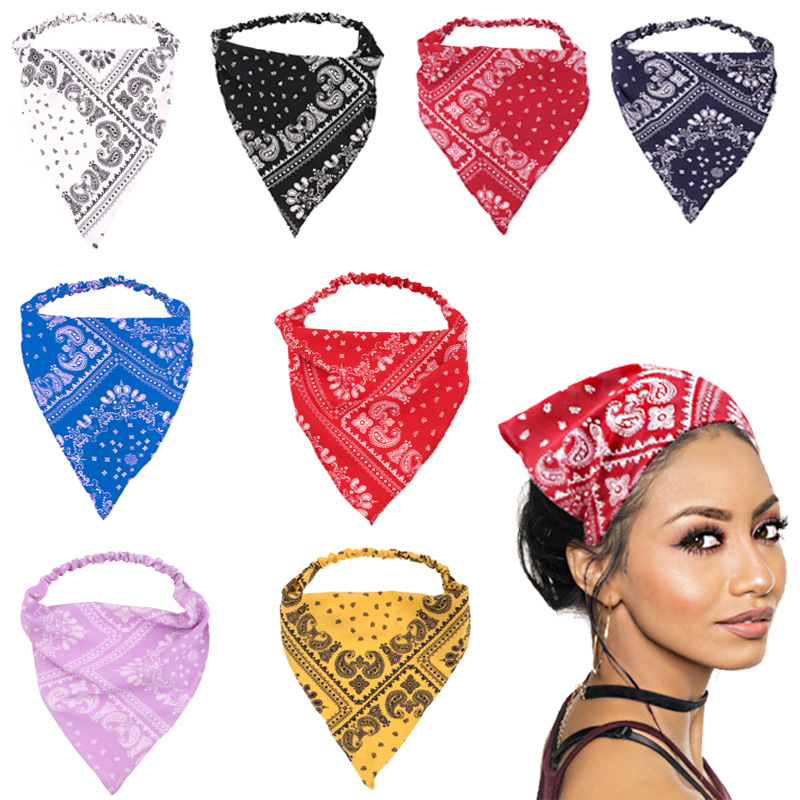 Bandana Wanita Korea HeadBand Hairband shawl slayer Motif Batik red Warna Hip Hop import AESTHETIC STYLE STREETWEAR Hair tali rambut aksesoris rambut
