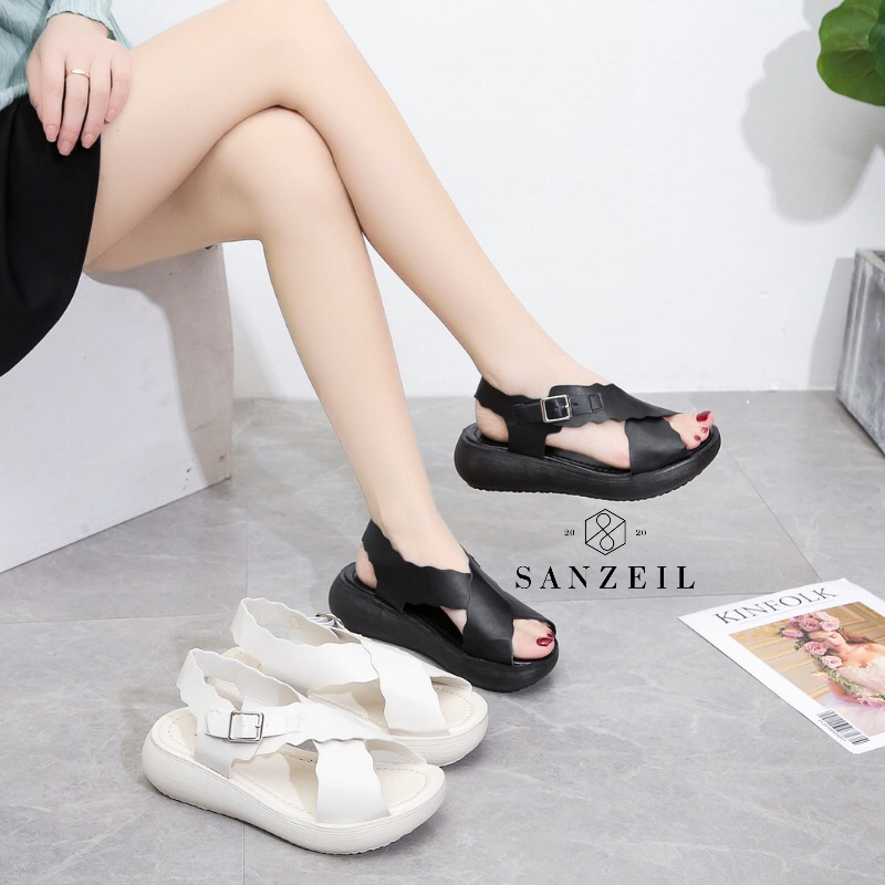 SG0118 syafniegalery Sanzeil Say Sandals Original Brand wedges import