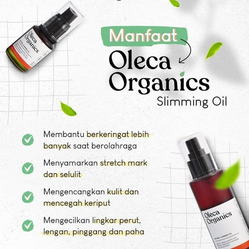 Oleca Organics Natural Slimming Oil 100ml / Minyak Pijat Pelansing Badan