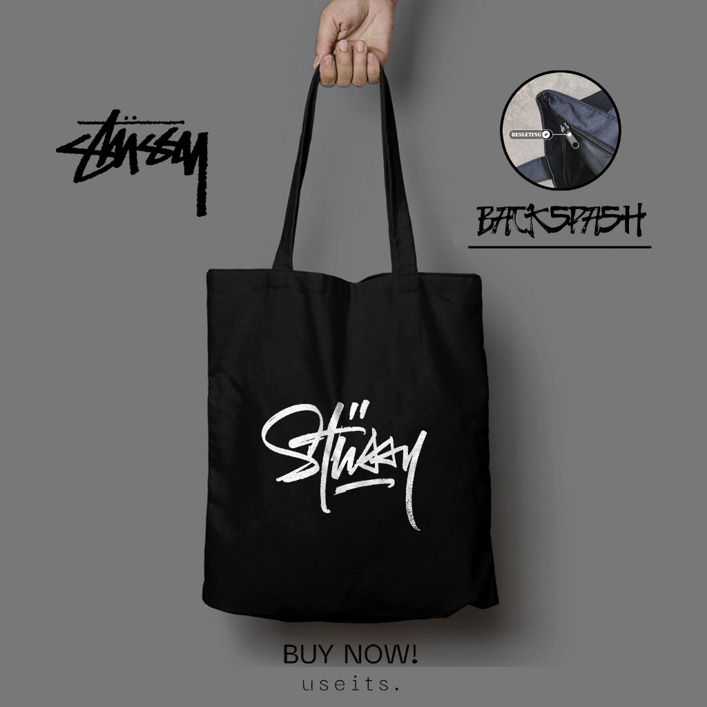 Tas Totebag Stussy Skate Pria Wanita - STUSSY B