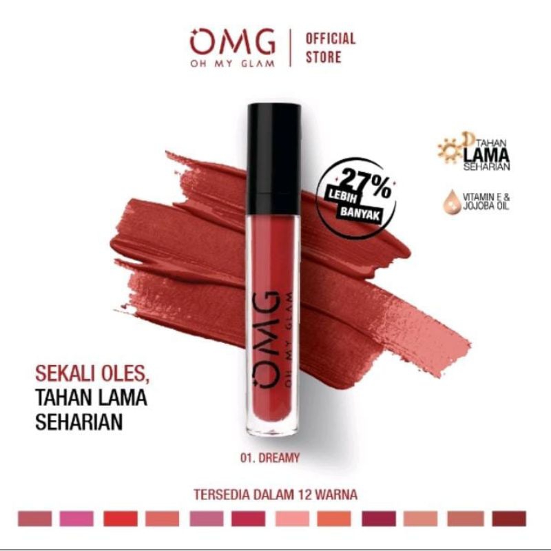 OMG OH MY GLAM Matte Kiss Lip Cream 01 Dreamy 3.5g Lip Cream Matte