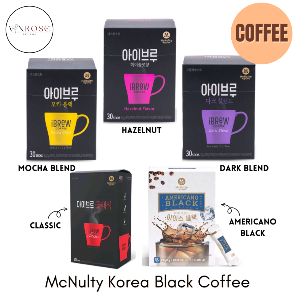 

McNulty iBrew Korea Black Coffee No Sugar Coffee Korea/ Kopi Sachet Premium