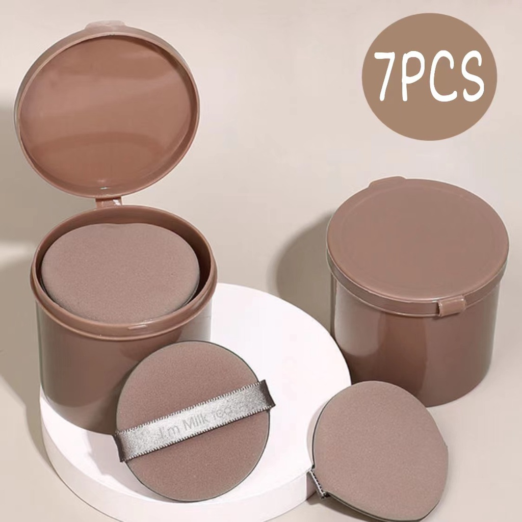 MAANGE 7 Pcs Powder Puff Air Cushion Dry Wet Dual-use Makeup Tools 3colors 1306