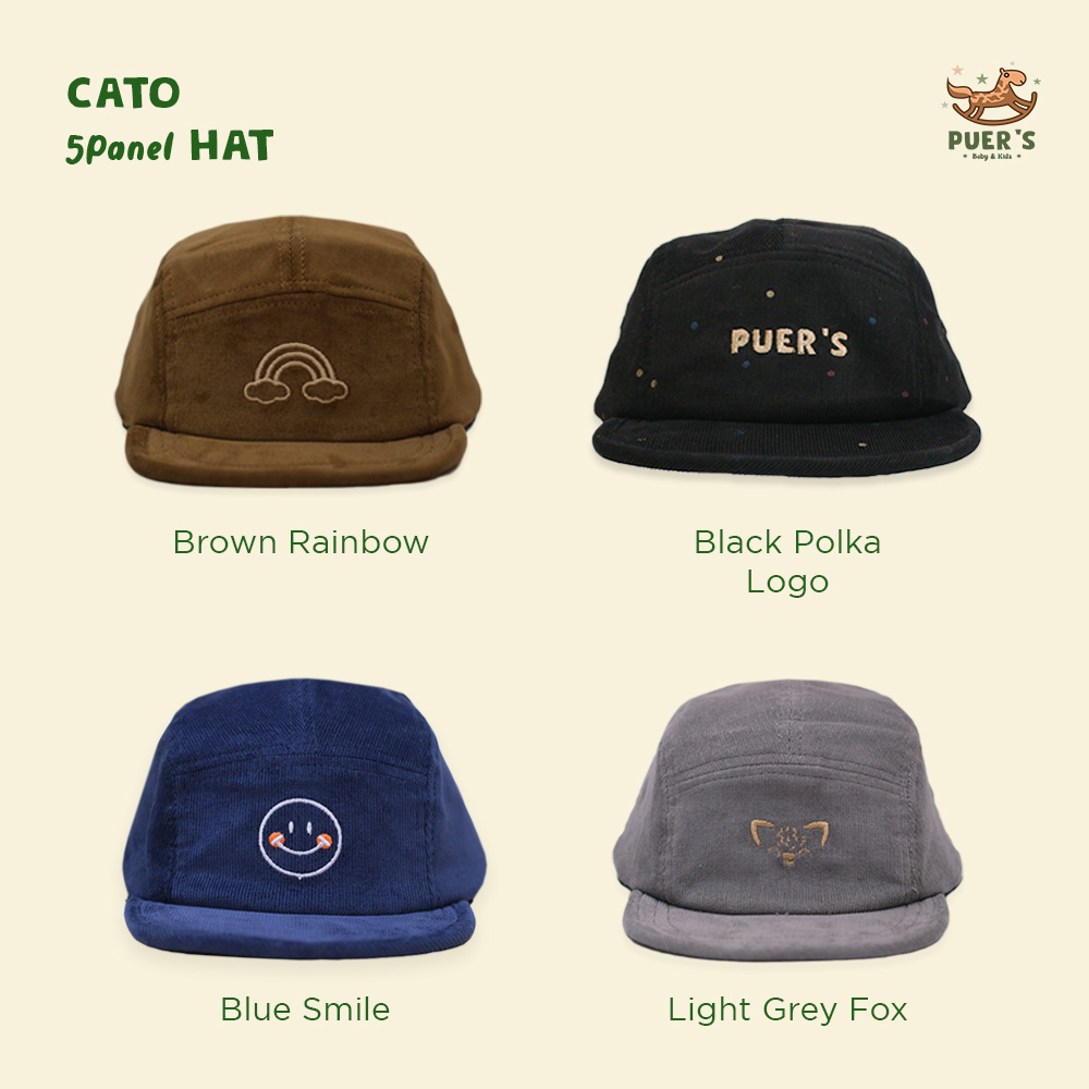 TOPI ANAK  (FIVE PANEL ANAK / 5PANEL ANAK) KIDS HAT PUER'S CATO HAT