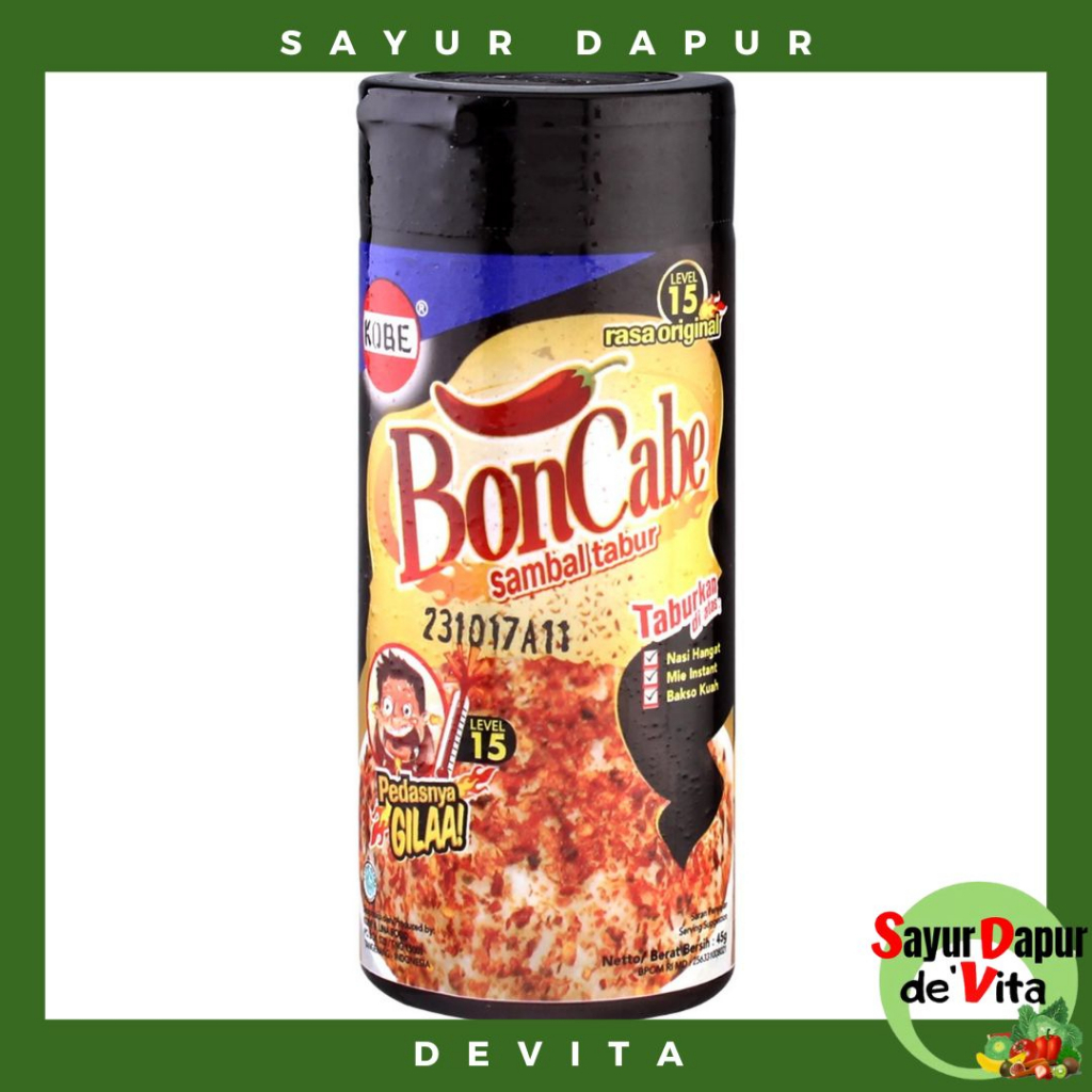 Bon Cabe Sambal Tabur  Kemasan Botol 45gr Level 2-10-15