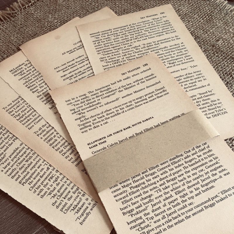 

30 Lembar Kertas Novel Buku Scrapbook Estetik Aesthetic Paper Novel Book Vintage Journal Bujo Deco Kuno Retro