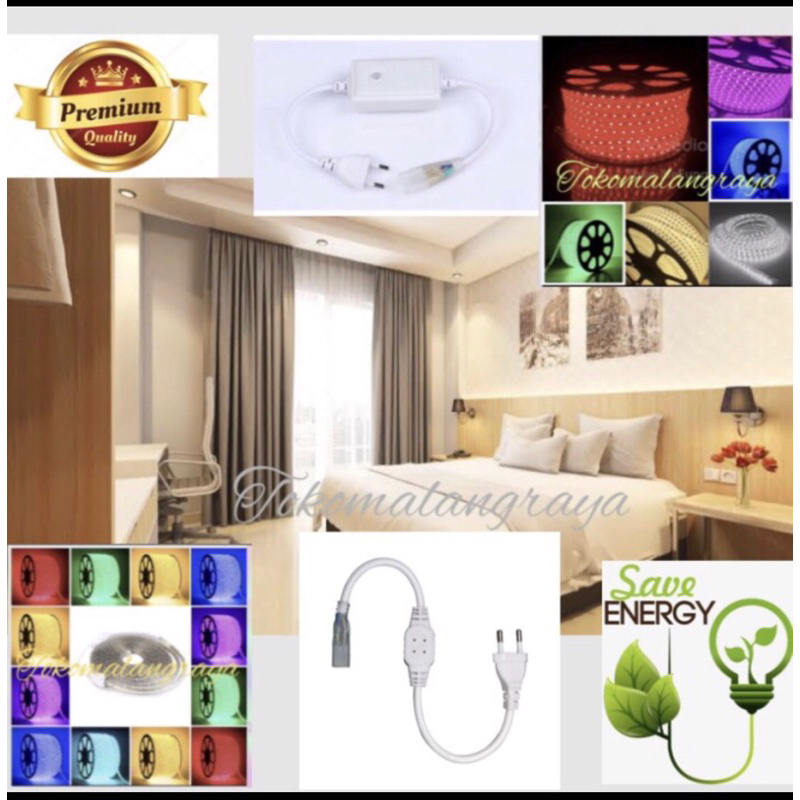 soket adaptor led strip/adaptor lampu selang
