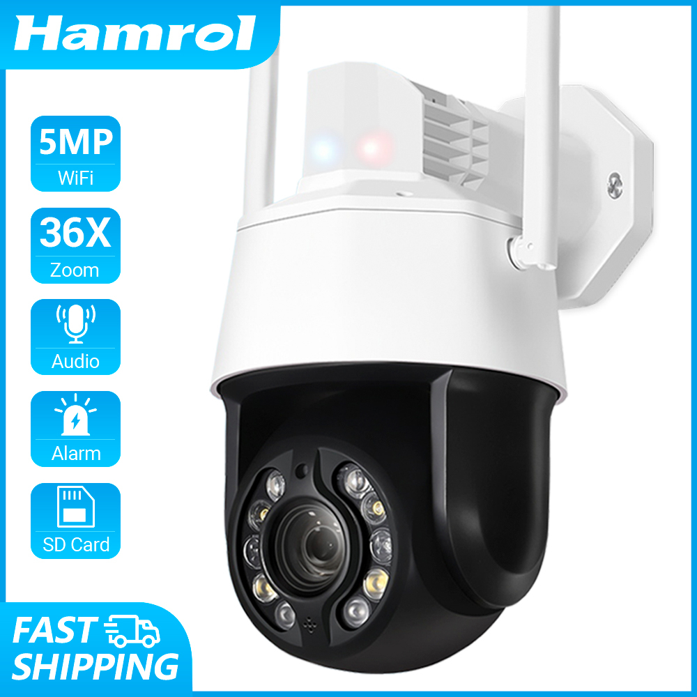 Hamrol Outdoor 36X Optical Zoom WiFi PTZ Camera Motion Detect CCTV Security Camera Wireless Audio Color Night Vision IP Camera