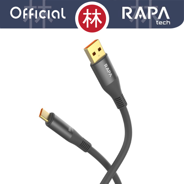 RAPAtech DC8081 - LINE PRO I - USB-A to USB-C Data Cable 100W 5A 1M