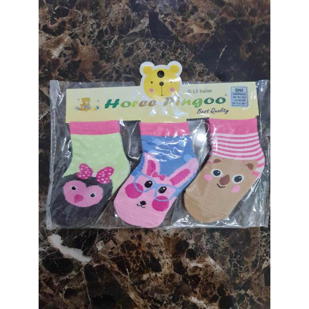 KAOS KAKI BAYI 0-18 bln 3in1 HOREE PINGOO