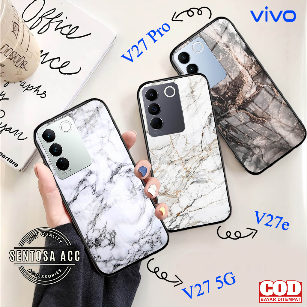 Softcase Glass Kaca VIVO V27(5G),V27E & V27 PRO - Casing HP VIVO V27(5G),V27E & V27 PRO [ S32 ].